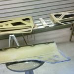 Doors and the right front fender waiting for more primer after some work Doors and the right front fender waiting for more primer after some work