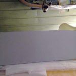 The rear shelf painted and ready for install.