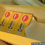 I bought a box full of new spark plugs.