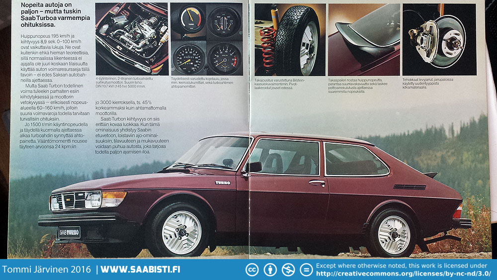 Saab 99 Turbo brochure in 1978
