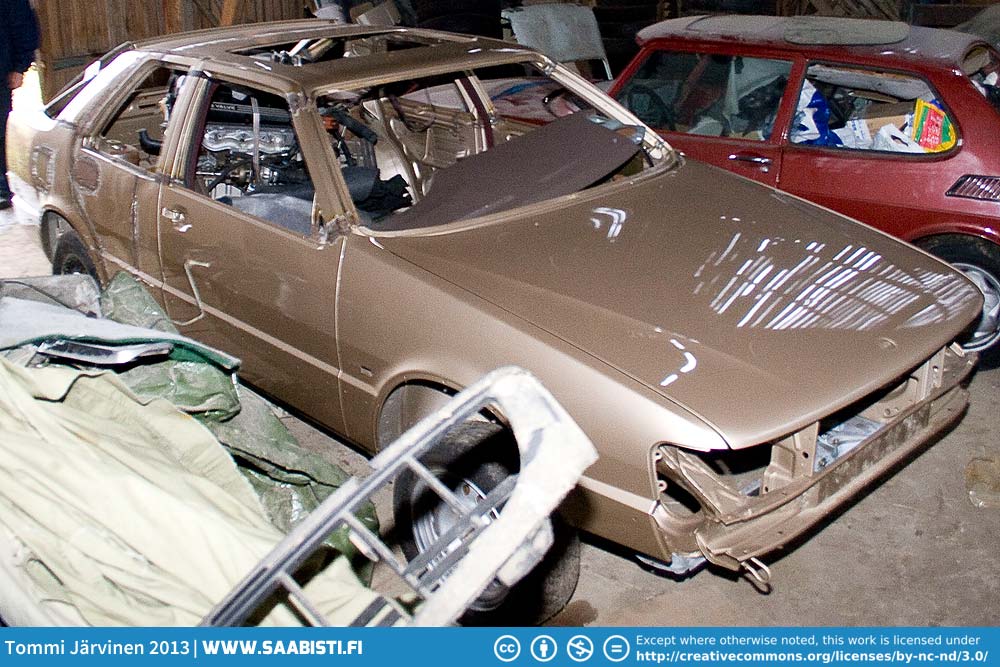 The prototype Saab 9000 Turbo M in storage around 2009.