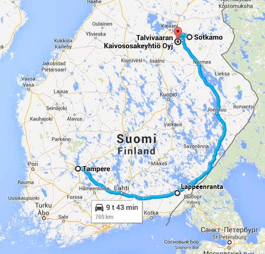 My route - a total of little over 1500 km.