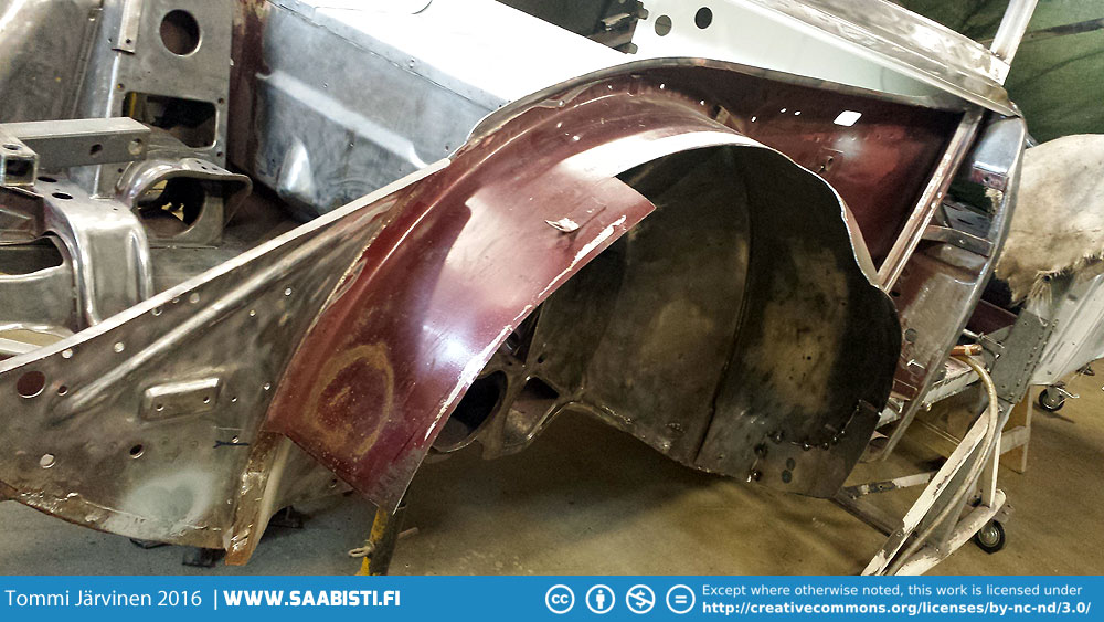 Cutting away some more rust.